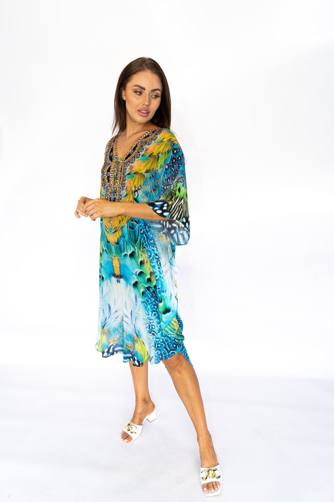 SEA ENCHANTMENT ~ BUTTERFLY MID KAFTAN