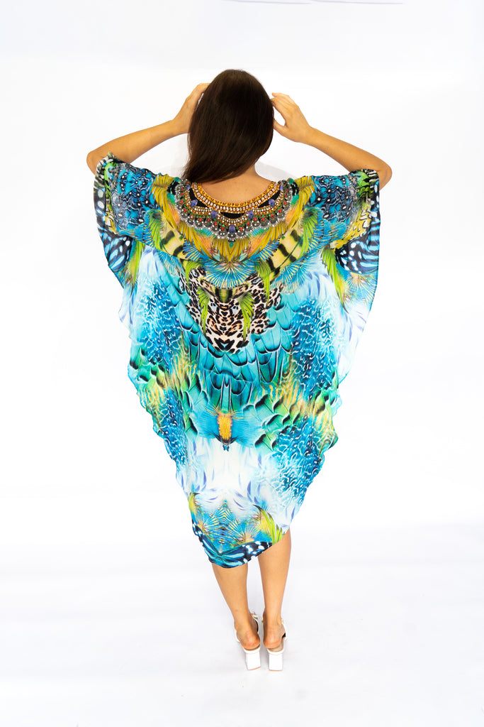 SEA ENCHANTMENT ~ BUTTERFLY MID KAFTAN