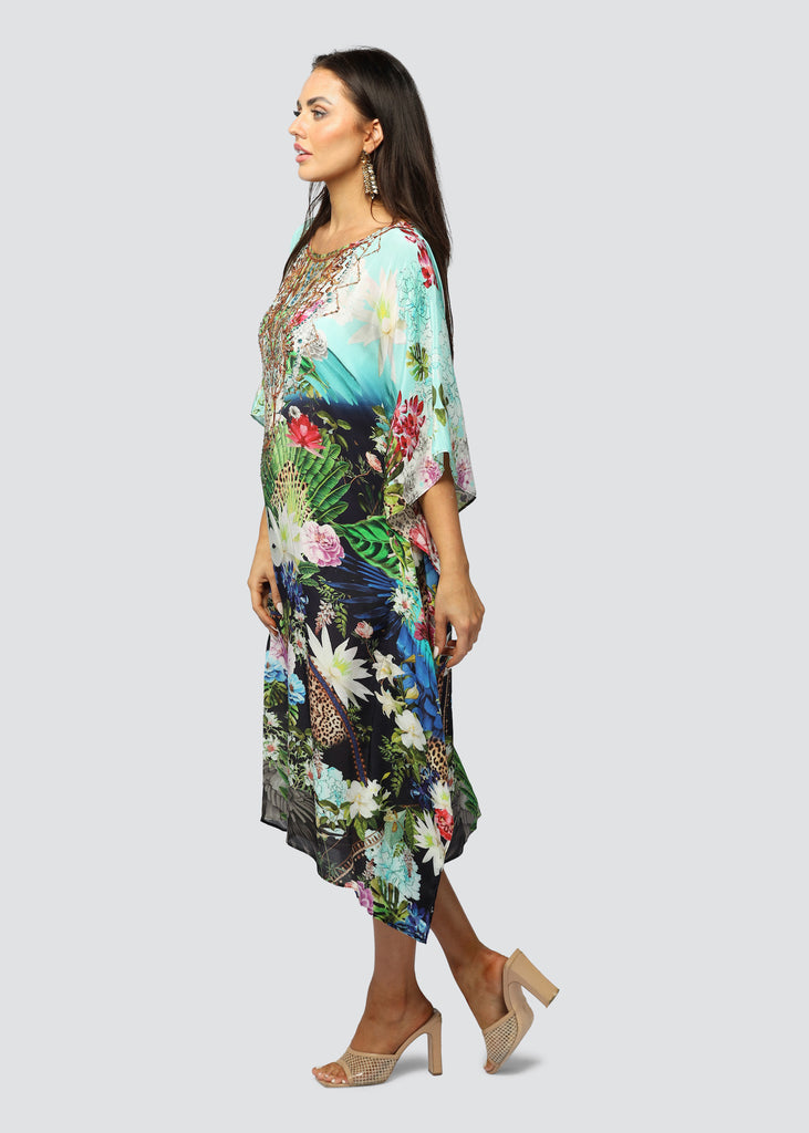 PUSHPAVALLI BOATNECK MID KAFTAN