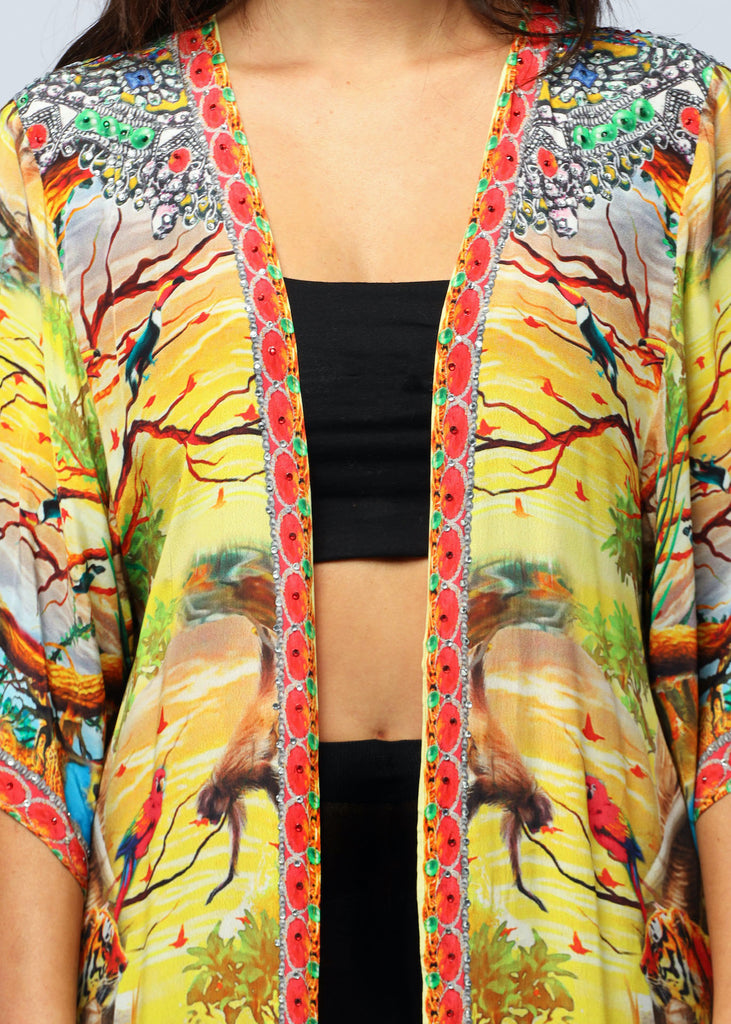 QUEEN OF JUNGLE LONG KIMONO