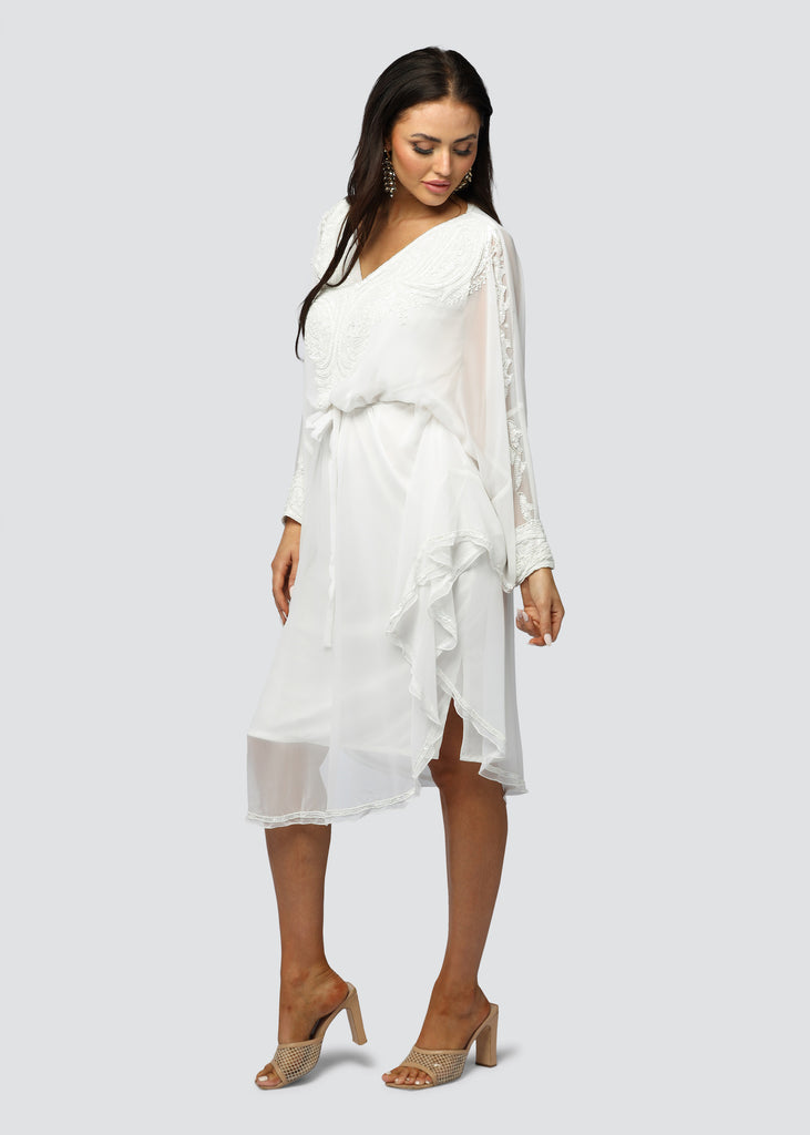 WHITE BLING MID KAFTAN