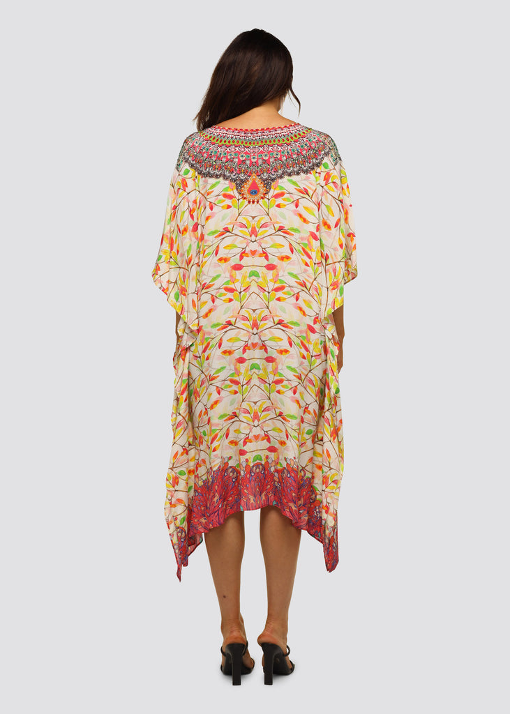 SPRING LEAVES MID LENGTH KAFTAN