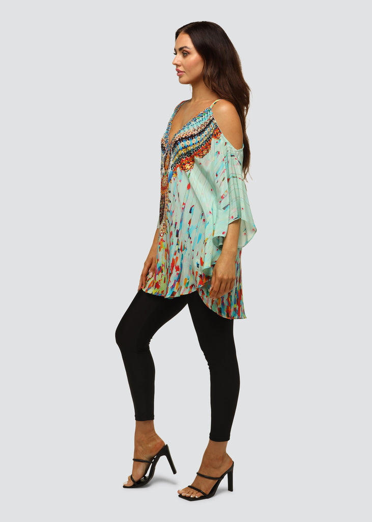 KAFTAN QUEEN COLD SHOULDER TOP